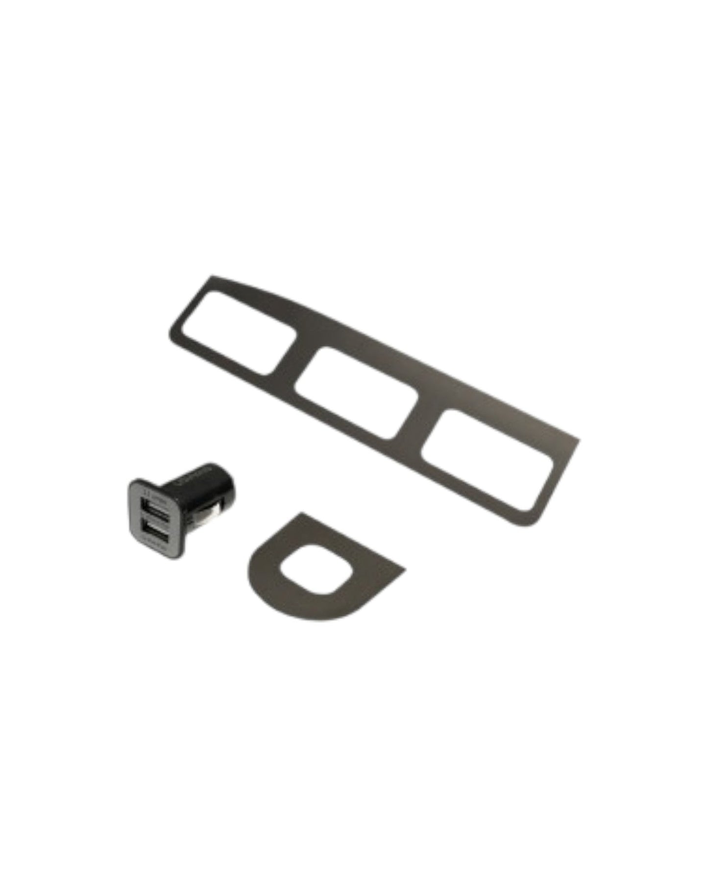 MX5 NA Black Brushed Stainless Button Bezels + USB Lighter Charger - Jass Performance