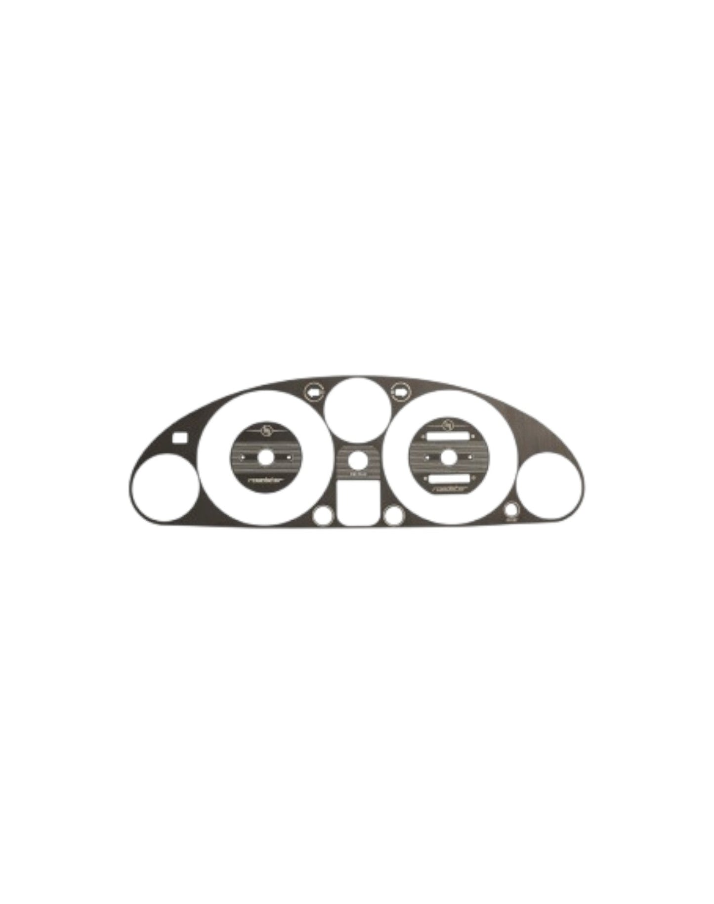 MX5 NA Instrument Cluster Bezel, Engraved, Black Brushed Stainless Steel - Jass Performance