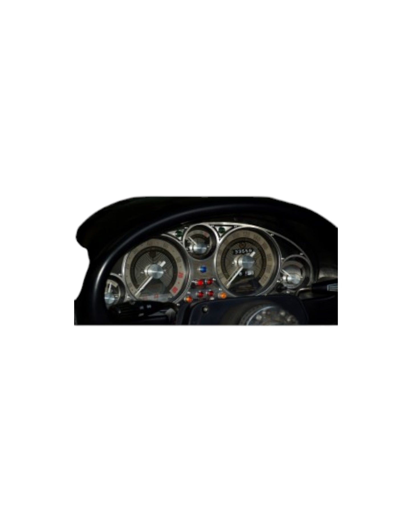 MX5 NA Instrument Cluster Bezel, Vintage Style, Bi-Layer, Stainless Steel - Jass Performance