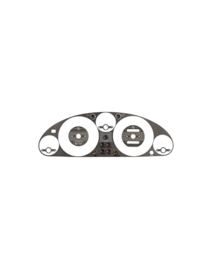 MX5 NA Instrument Cluster Bezel, Vintage Style, Black Brushed Stainless Steel - Jass Performance