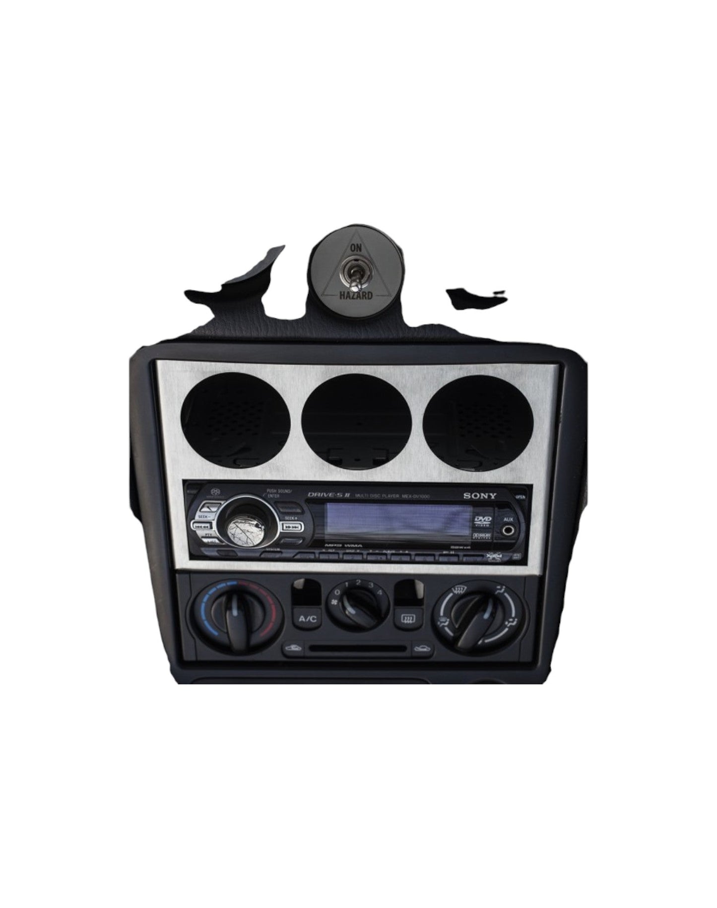 MX5 NB Stainless Radio Cage With 3x52mm Gauge Cut Outs - Jass Performance