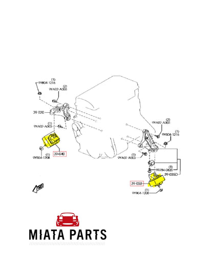 MX5 NC Engine Mounts (New) (Genuine)