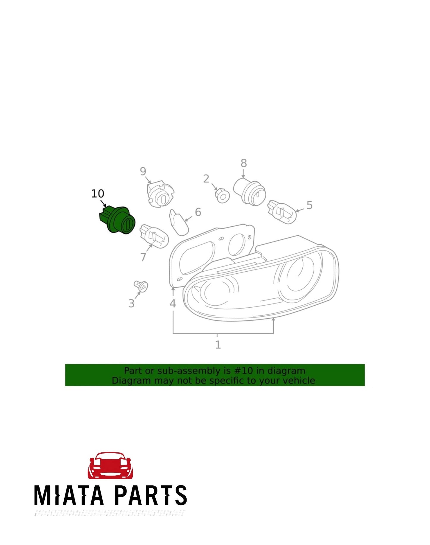 MX5 NC Headlight Bulb Holder (New) (Genuine)
