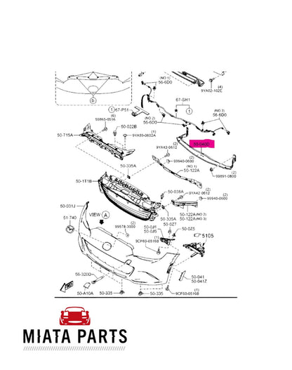 MX5 ND Front Lower Bumper Stiffener (New) (Genuine)