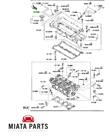 MX5 NB Intake to Valve Cover Breather Hose
