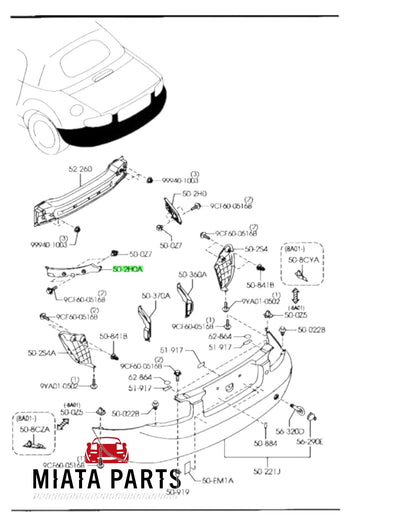 MX5 NC Rear Bumper Retainer (Used)