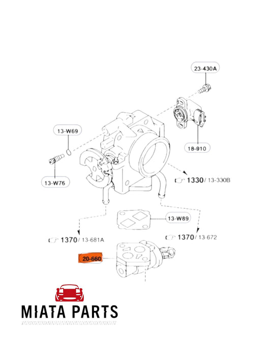 Miata Parts NZ Idle Air Control Valve (IACV) for Mazda MX5 NB 1998-2005. Genuine new part.